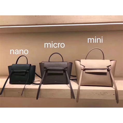 celine nano green|celine nano vs micro.